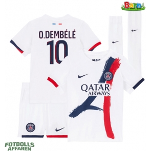 Paris Saint-Germain Ousmane Dembele #10 Bortaställ Barn 2025-26 Kortärmad (+ Korta byxor)